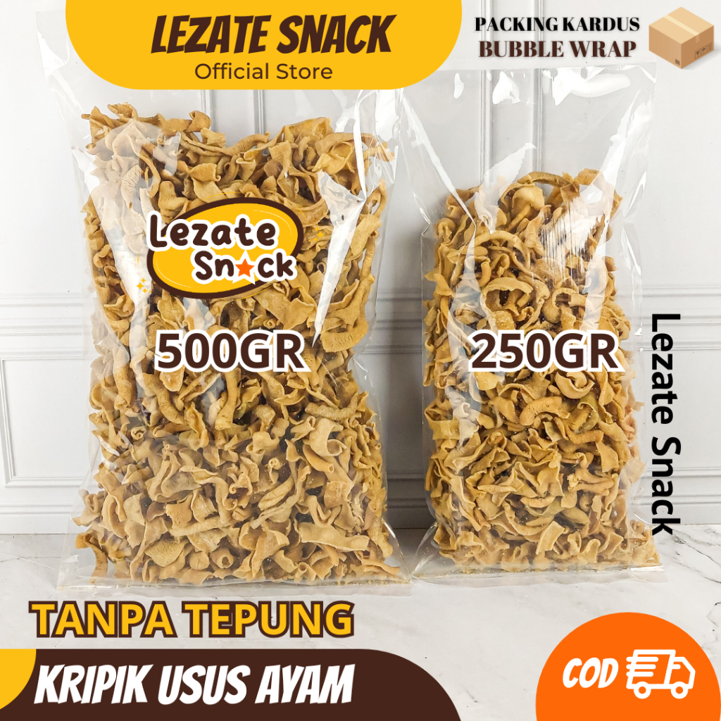 

Kripik Usus Ayam 500GR Premium Tanpa Tepung Kiloan Murah Enak Gurih Renyah / Keripik Usus Ayam Original Bumbu Kripsus Daun Jeruk