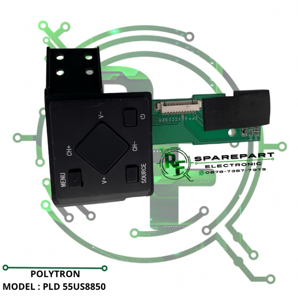 Sensor tombol MESIN TV LED POLYTRON PLD55US8850 PLD 55US8850