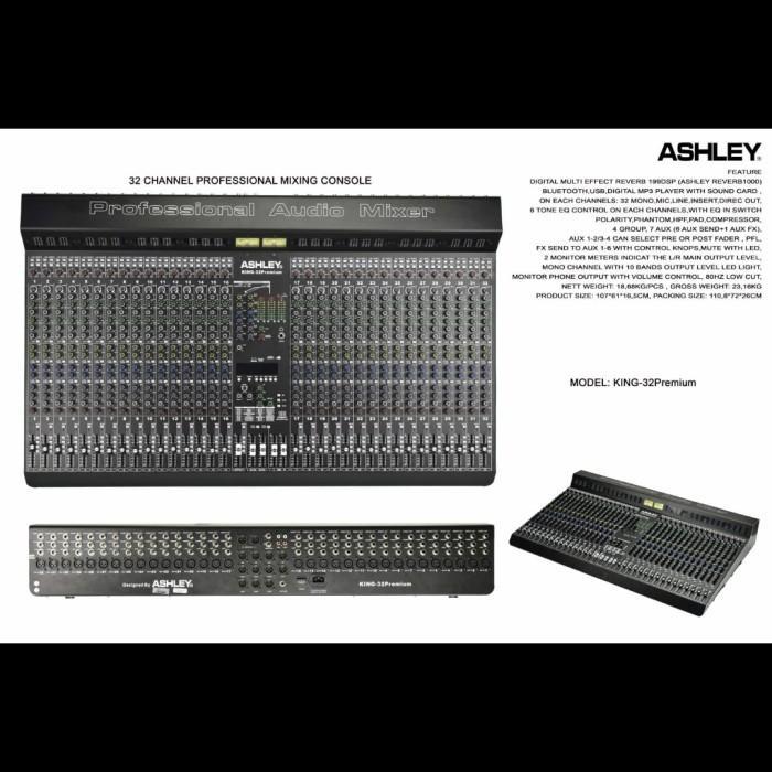 KING32PREMIUM MIXER 32 CHANNEL ASHLEY ORIGINAL / MIXER 32 CHANNEL / KING 32 PREMIUM ASHLEY