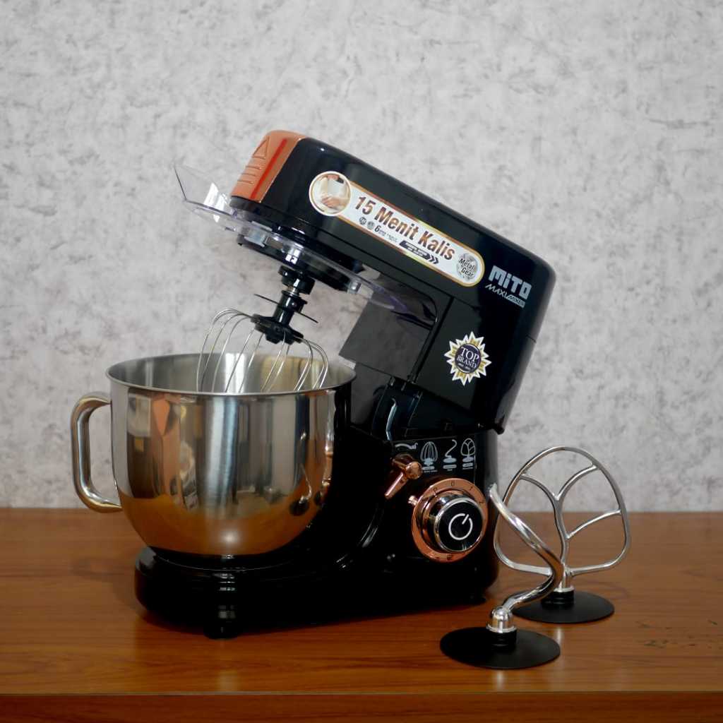 MITO Maxi MX700 MX-700 7 Liter Mixer Roti Kue Stand Mixer Kekinian  Gratis Buku Resep Kue + Sendok T