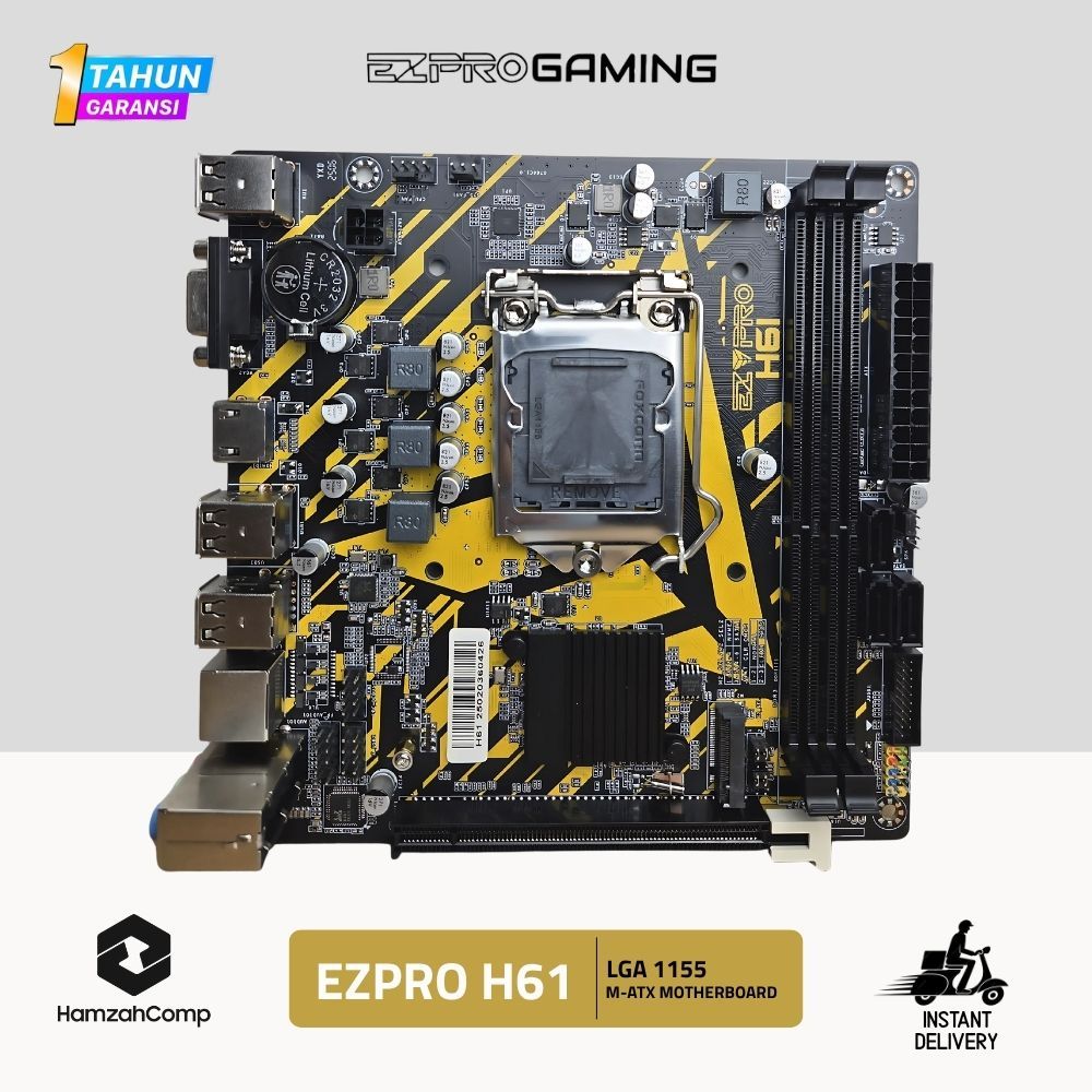 Motherboard H61 NVME DDR3 Intel Socket 1155 MATX Motherboard Ezpro
