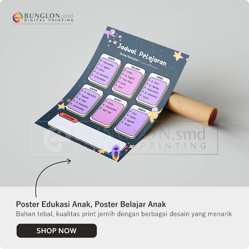 

Poster Jadwal Pelajaran Model Hijau Tua