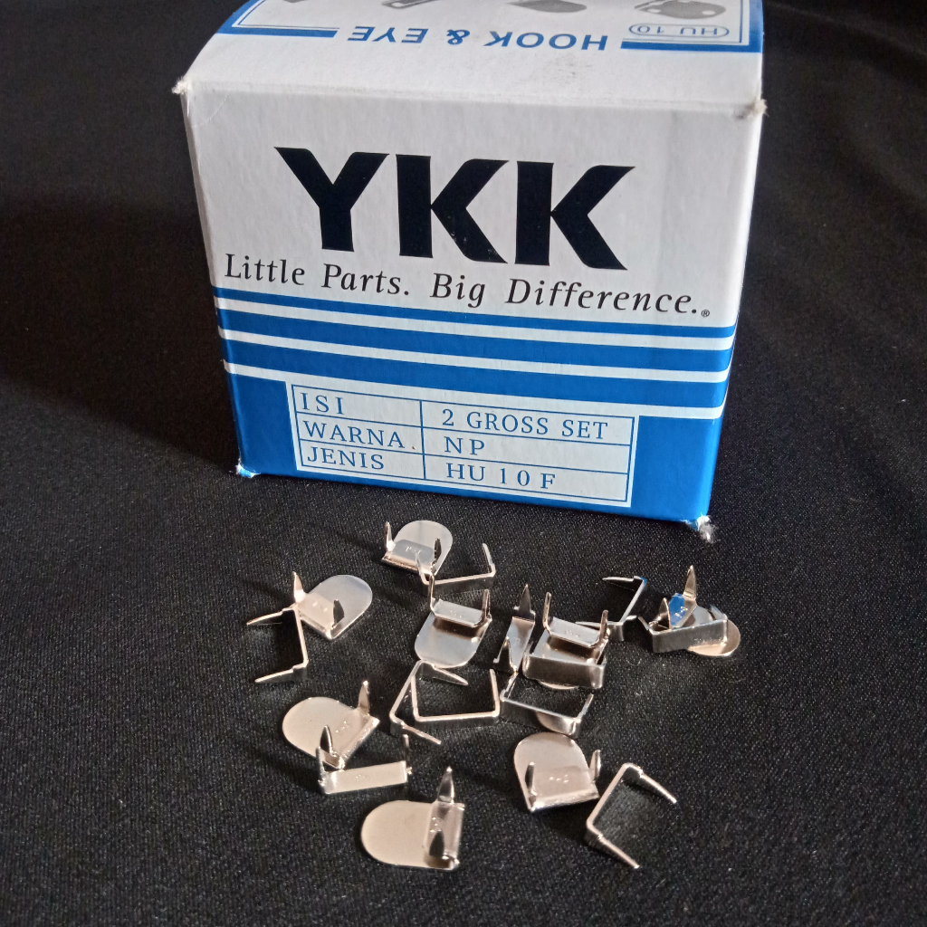 Kancing Hak Tanam YKK - 12pcs | Kualitas Original