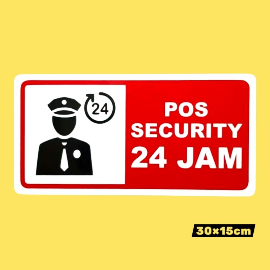 

Sign akrilik POS SECURITY 24JAM 30×15cm - Full akrilik 2mm Printing khusus signage