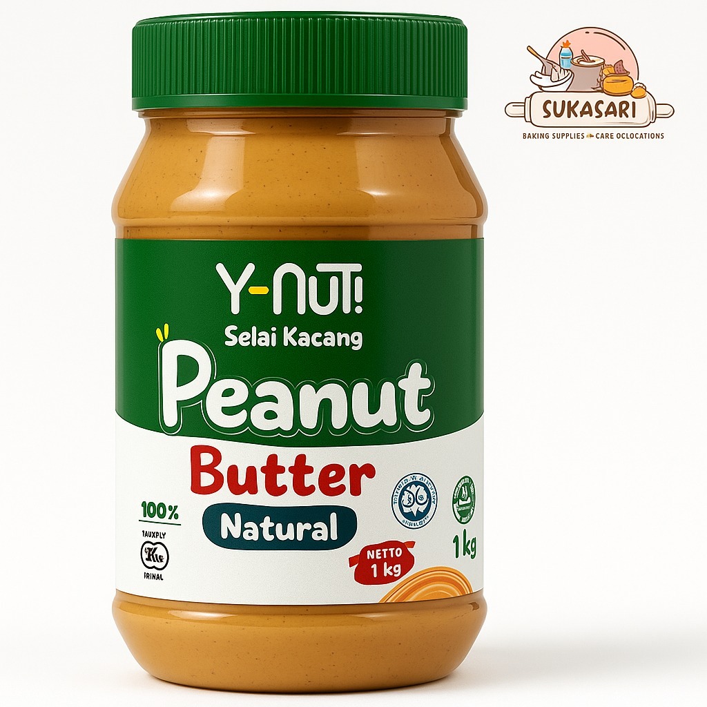 

Y - NUT Selai Kacang Unsweetened Natural / Peanut Butter 1 Kg