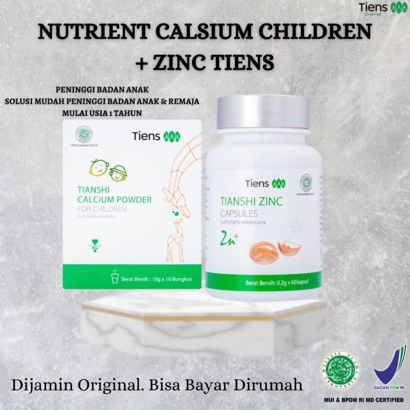 [ORIGINAL PRODUCT] Nutrisi Anak Tiens Indonesia - Zinc Kapsul dan Susu Calcium For Children