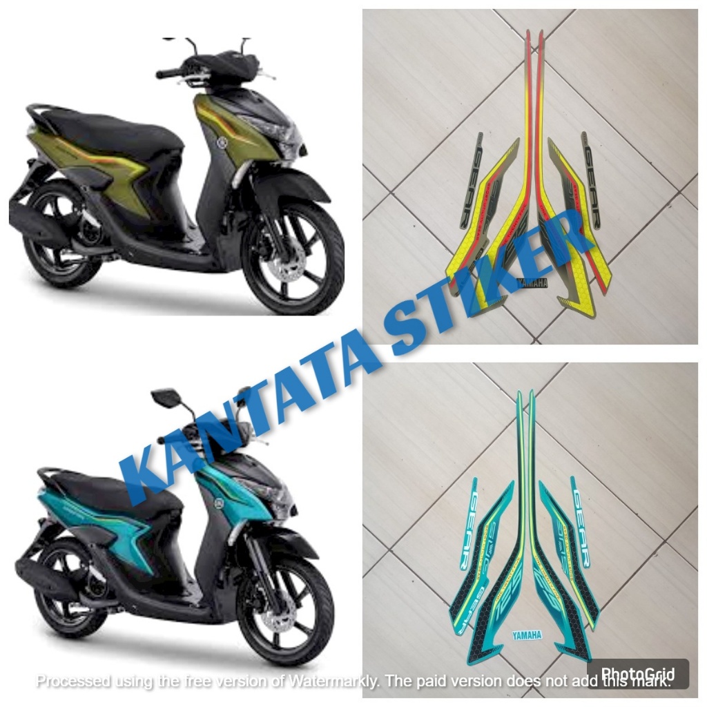STIKER STRIPING LIS LES BODY MOTOR YAMAHA GEAR 125 2022 STANDAR FULL SET