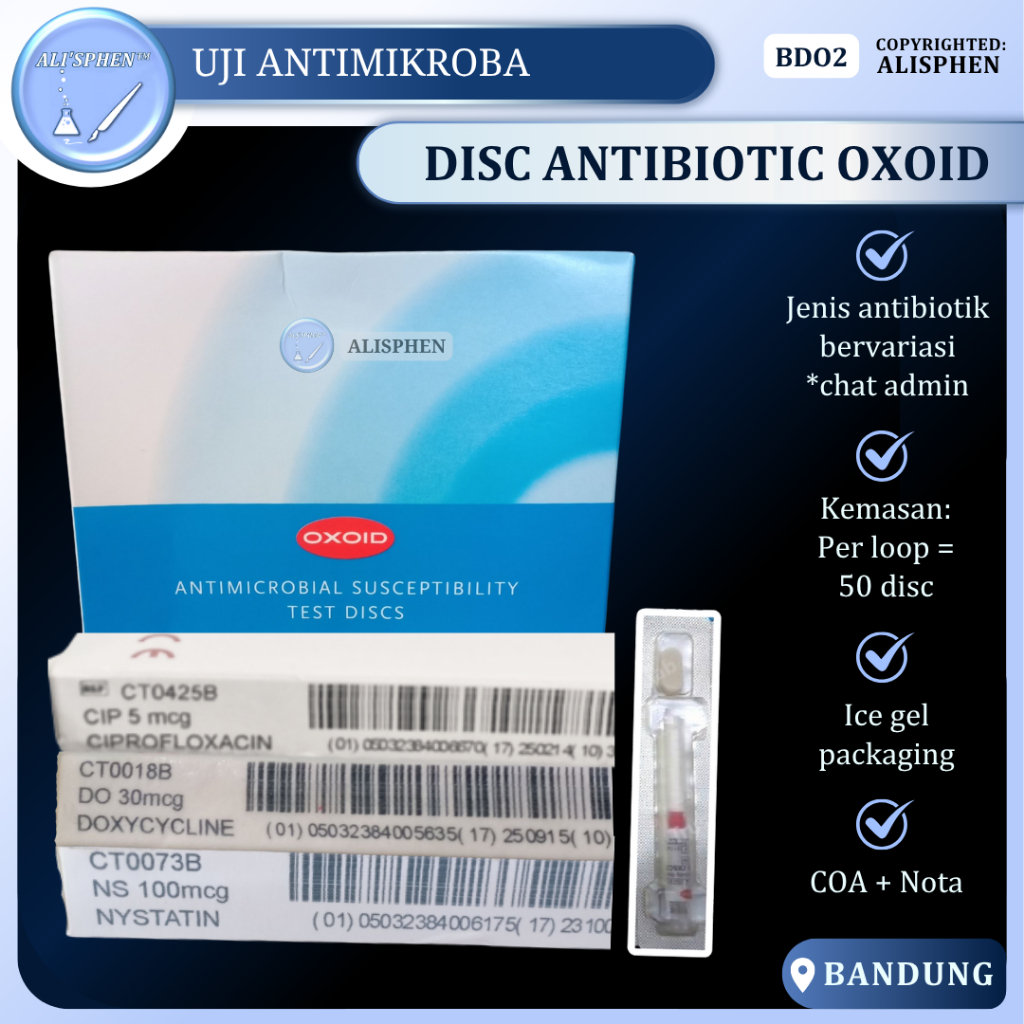 [BDO2] Disc / Cakram Isi Antibiotik | OXOID | Antimicrobial Suspectibility Test