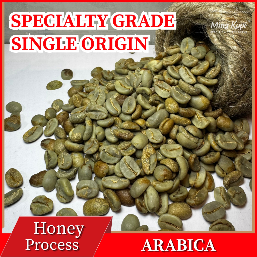 

Green bean Arabika Honey Process 1kg - Specialty Arabica Coffee Beans Ming Kopi