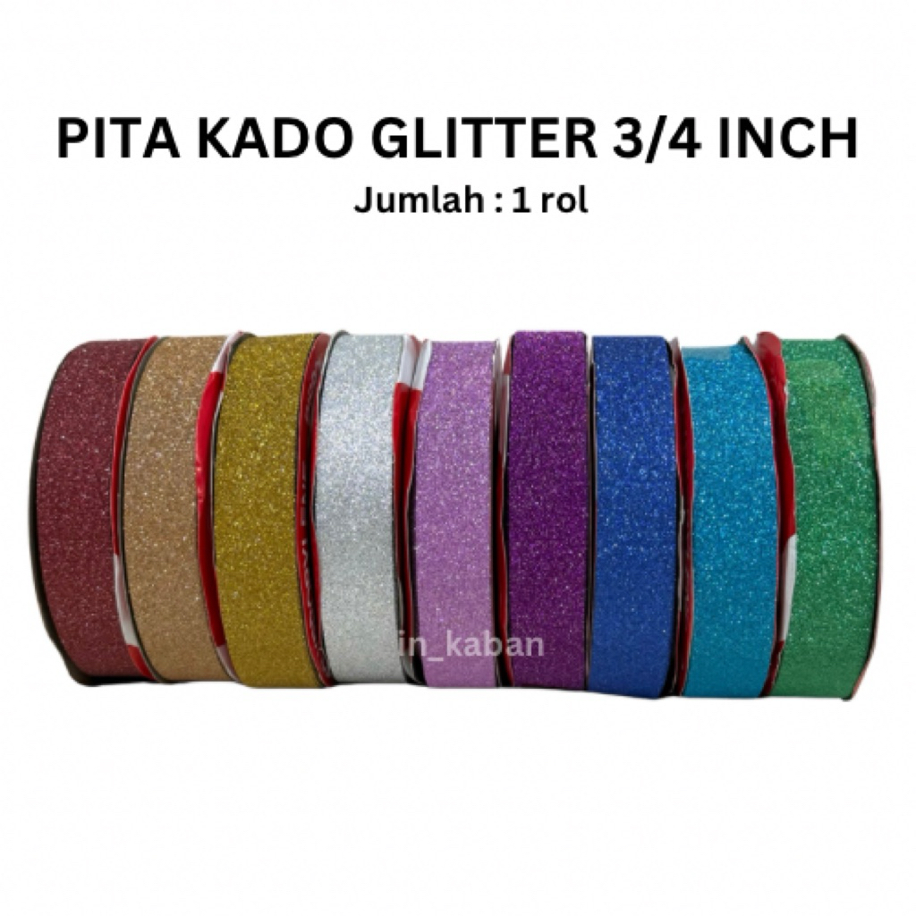 

PITA KADO GLITTER 3/4” | PITA ROL METALIK GLITER 2CM