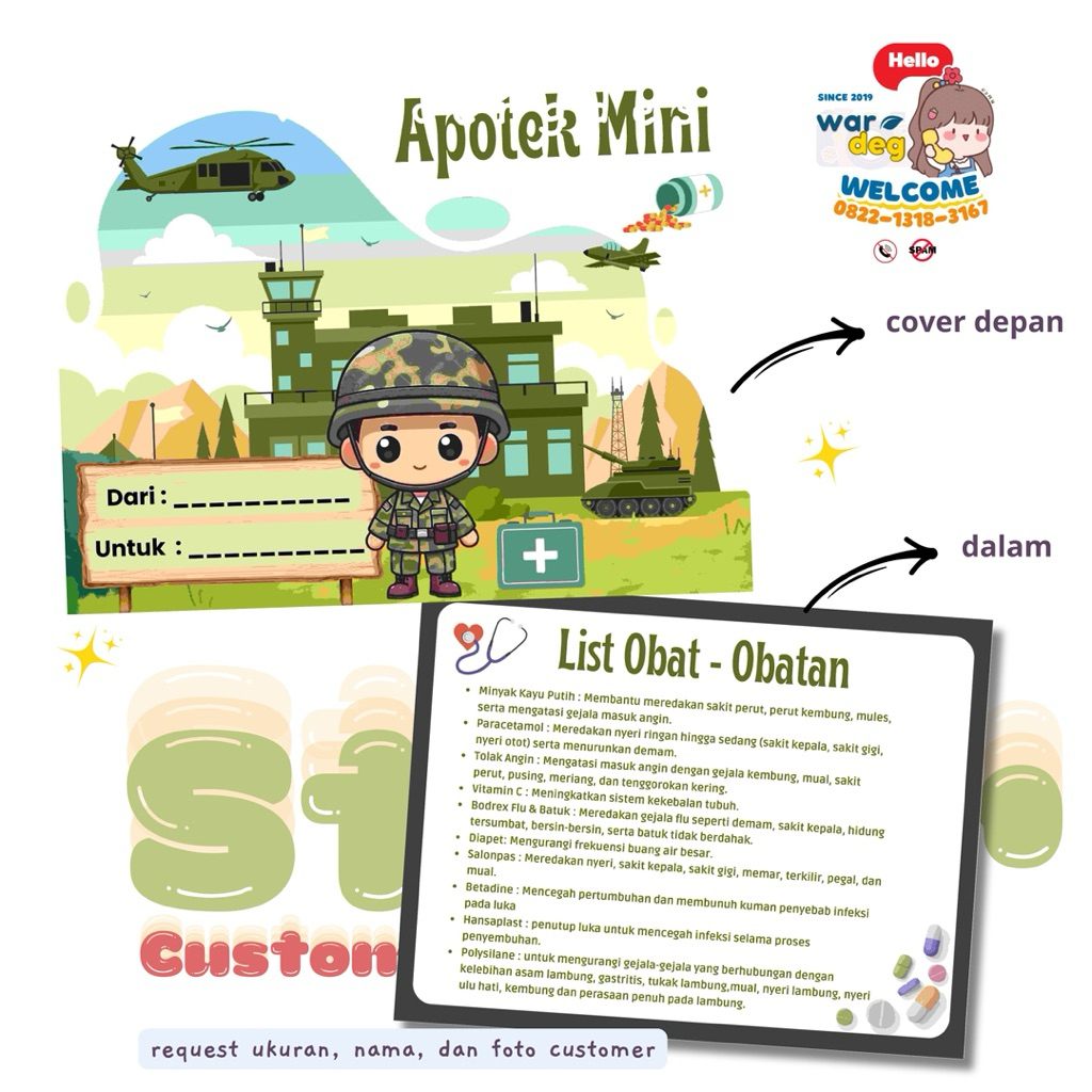 

[ BARU di Waroeng Design ] STIKER APOTEK MINI | Box 6 sekat