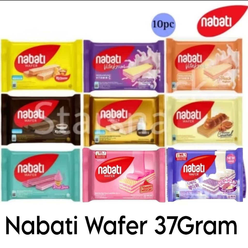 

Nabati Wafer 37Gr stroberi cheesecake cocopandan isi 10pc