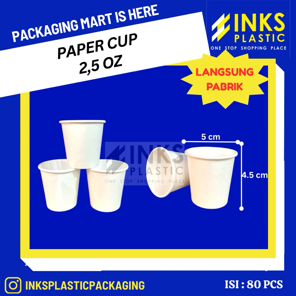 PAPER CUP 2,5 OZ GELAS KERTAS 2.5 OZ PAPER CUP MINI GELAS TESTER