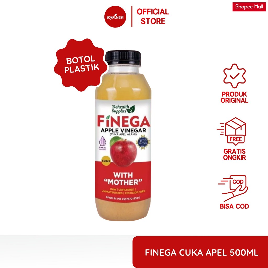 

Dehealth Supplies Finega Cuka Apel 500ml Original 100%