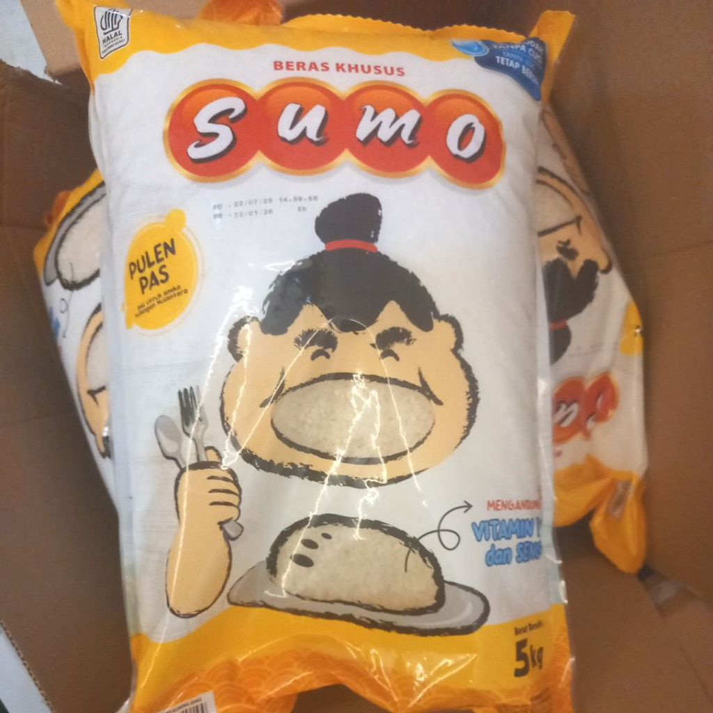 

Beras sumo label Kuning 3 kg dan 5 kg