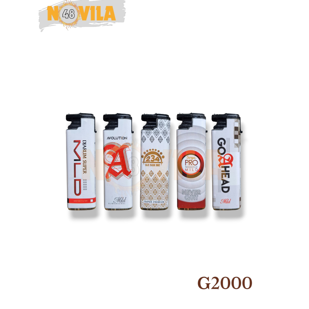 G2000 Korek Modern model bara Madrid korek bisa isi ulang / Windproof /  tahan angin