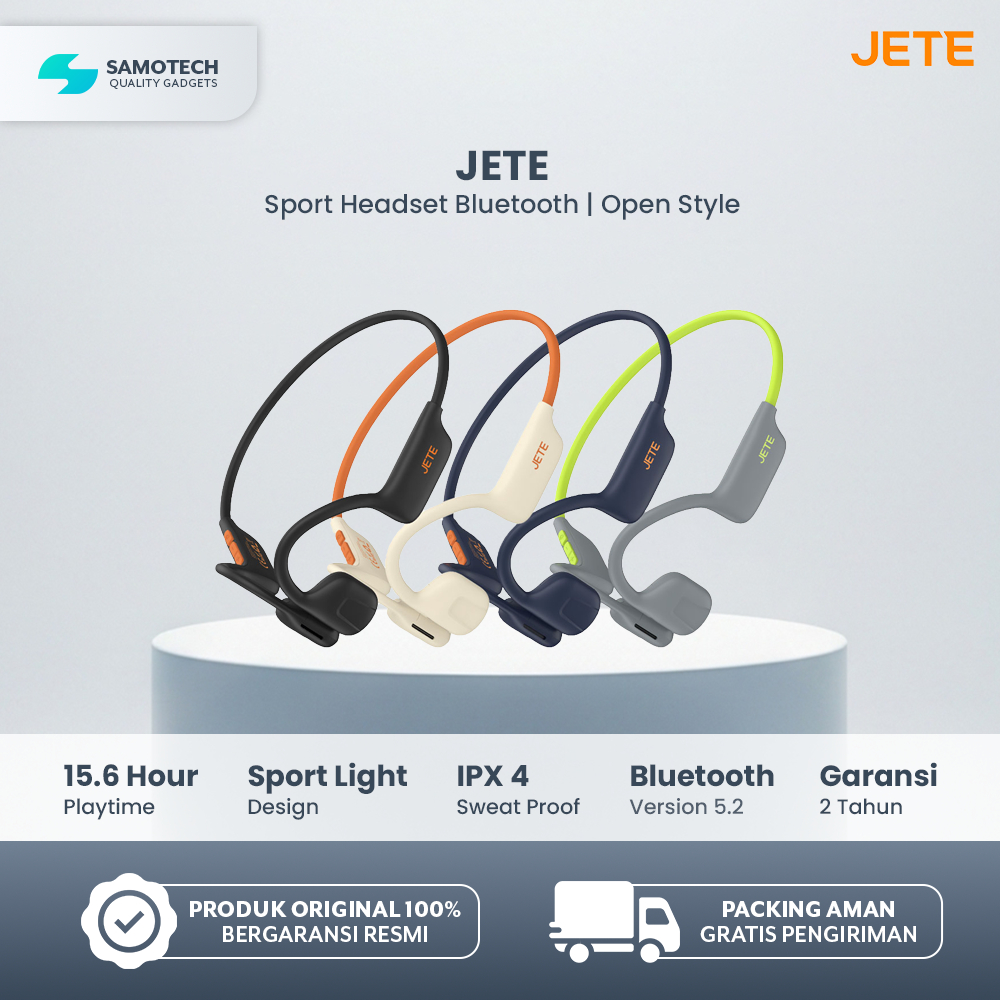 Sport Headset Bluetooth JETE Open Style IPX4 - Garansi 2 Tahun | Jete Headset Open Style