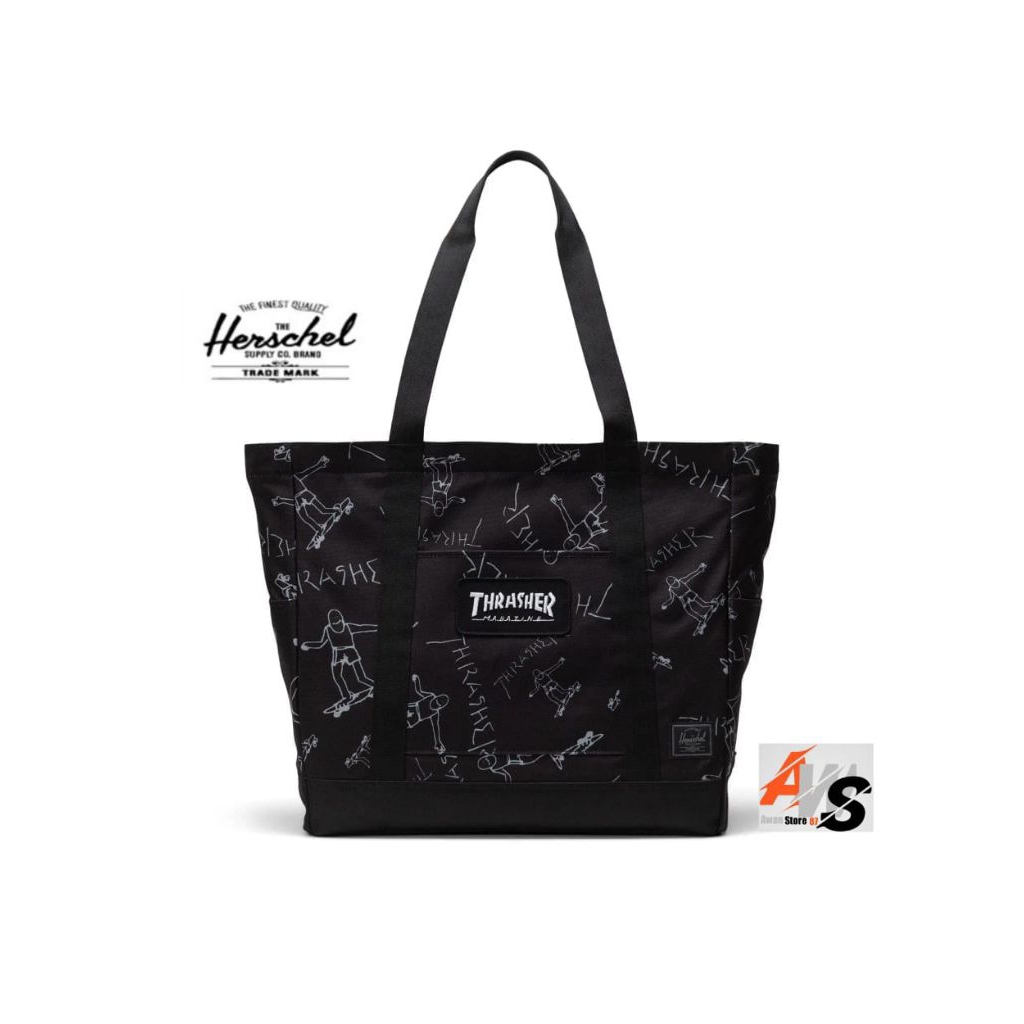 HERSCHEL-THRASHER GONZ HERITAGE TOTE-BLACK-(24.5L)-BAG-US