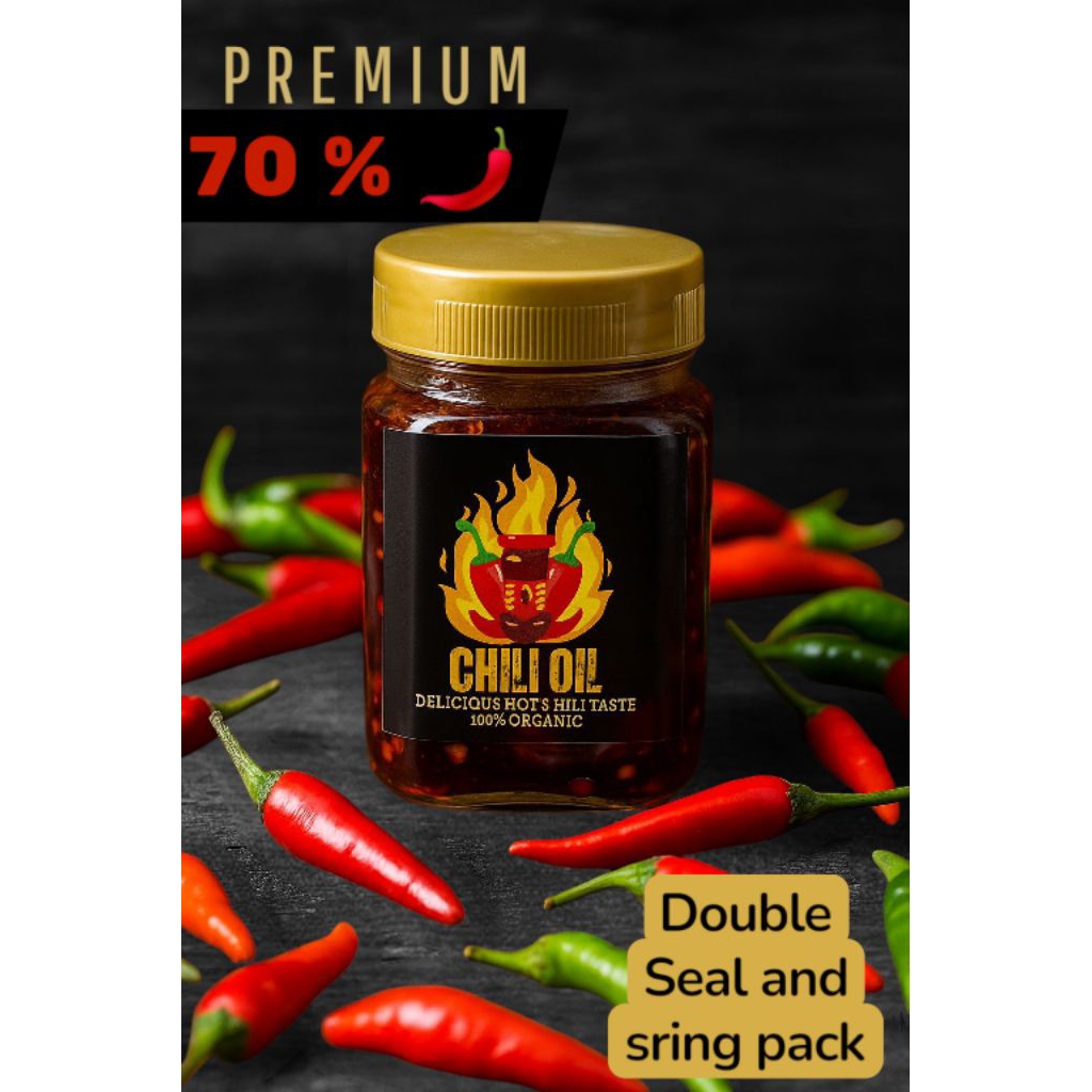 

Chili Oil Hot Chili 100% Organic uk botol 150ml