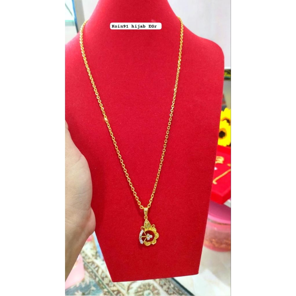 Kalung medan hijab koin1991 anti karat