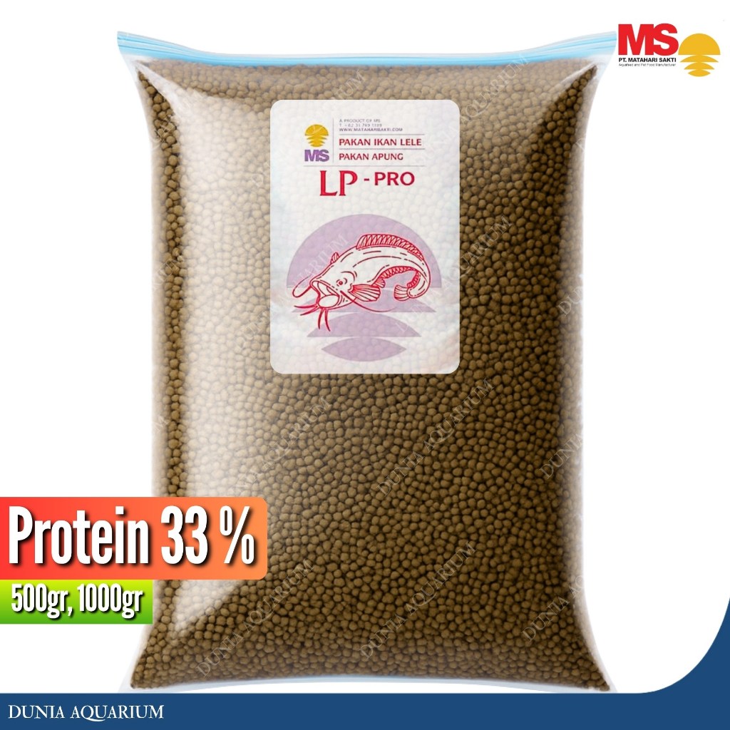 LP Pro Pakan Ikan Kemasan 1kg dan 1/2kg - Pelet Ikan LP PRO Makanan Ikan Lele Nila Gurame Mas LP-1 L