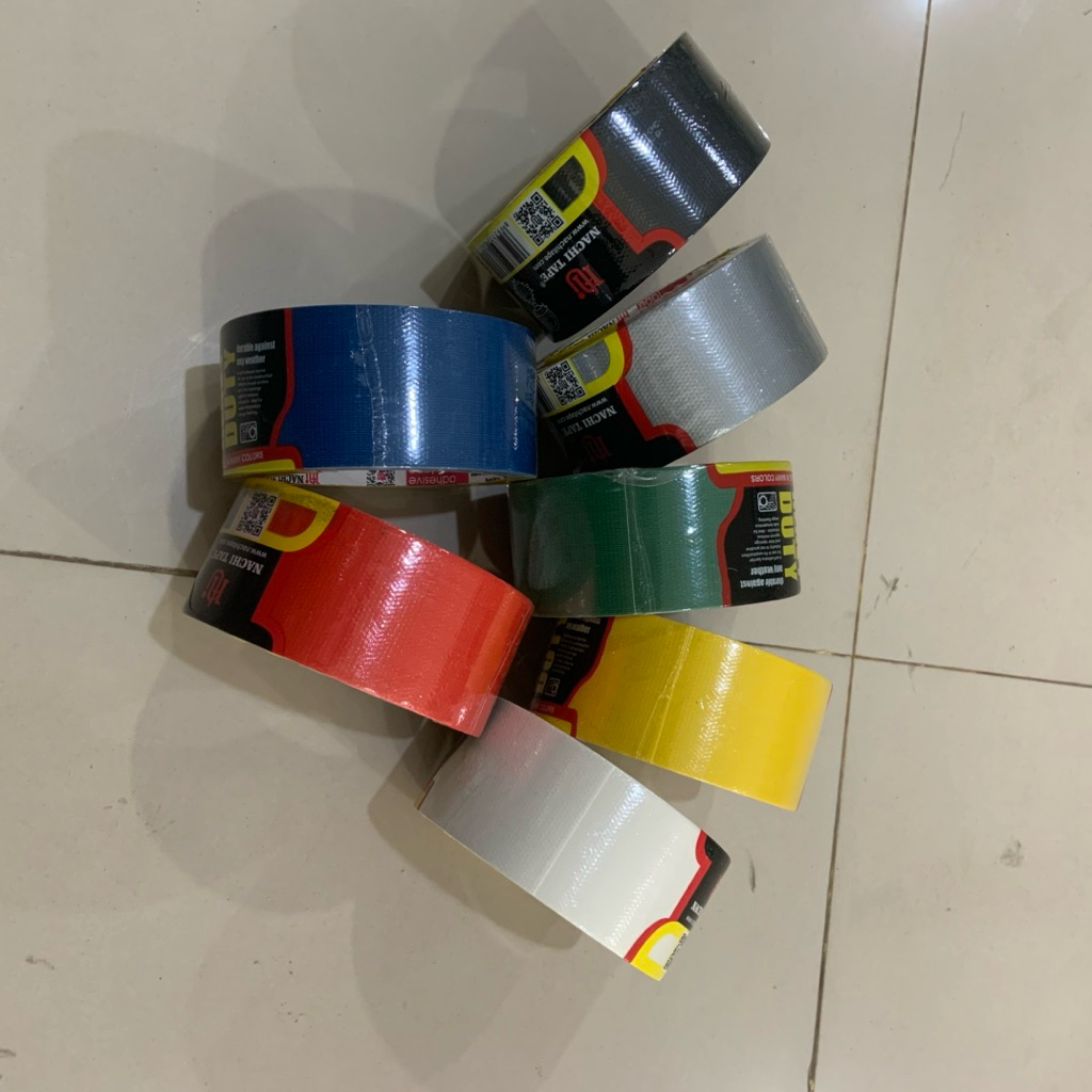 

NACHI Lakban Jilid / Plakban Kain Warna / Premium Cloth Tape Warna Nachi 46mm (2 inch) x 12m