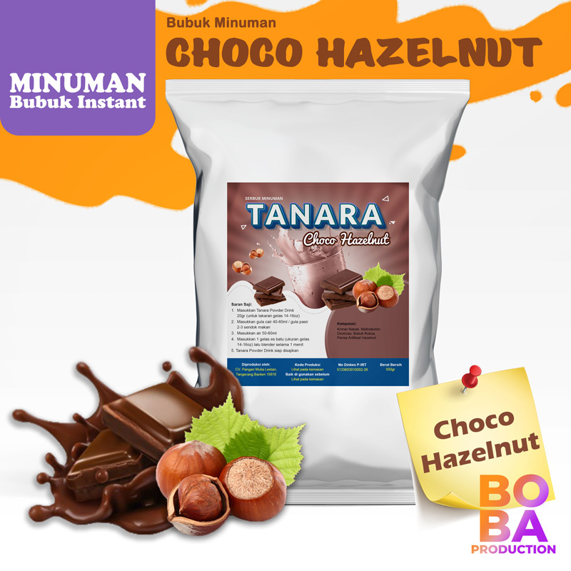 

TANARA Bubuk Choco Hazelnut 500gr - Powder Premium Aneka Rasa - Bobaproduction