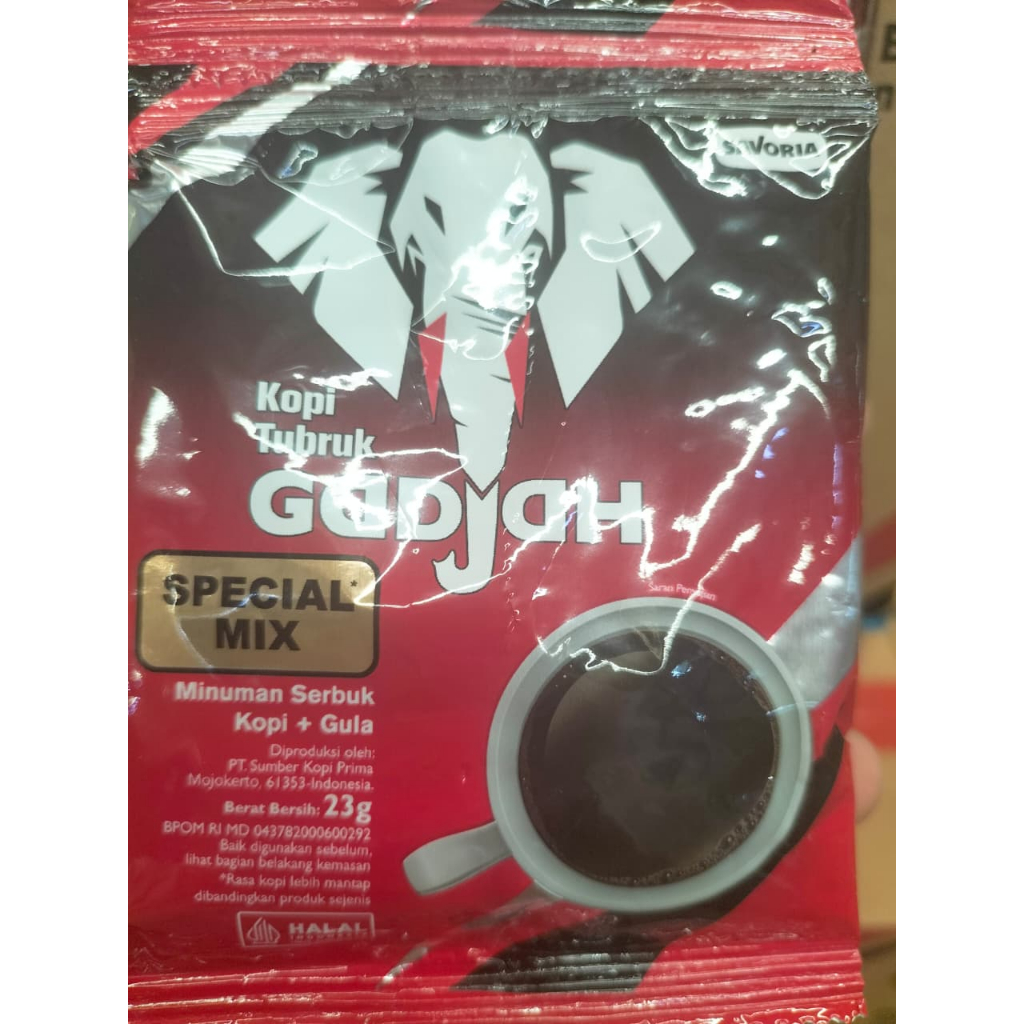 

Kopi Gadjah Tubruk Special Mix 23gr Bubuk Instan Dengan Gula 1 Renteng Isi 10 Sachet