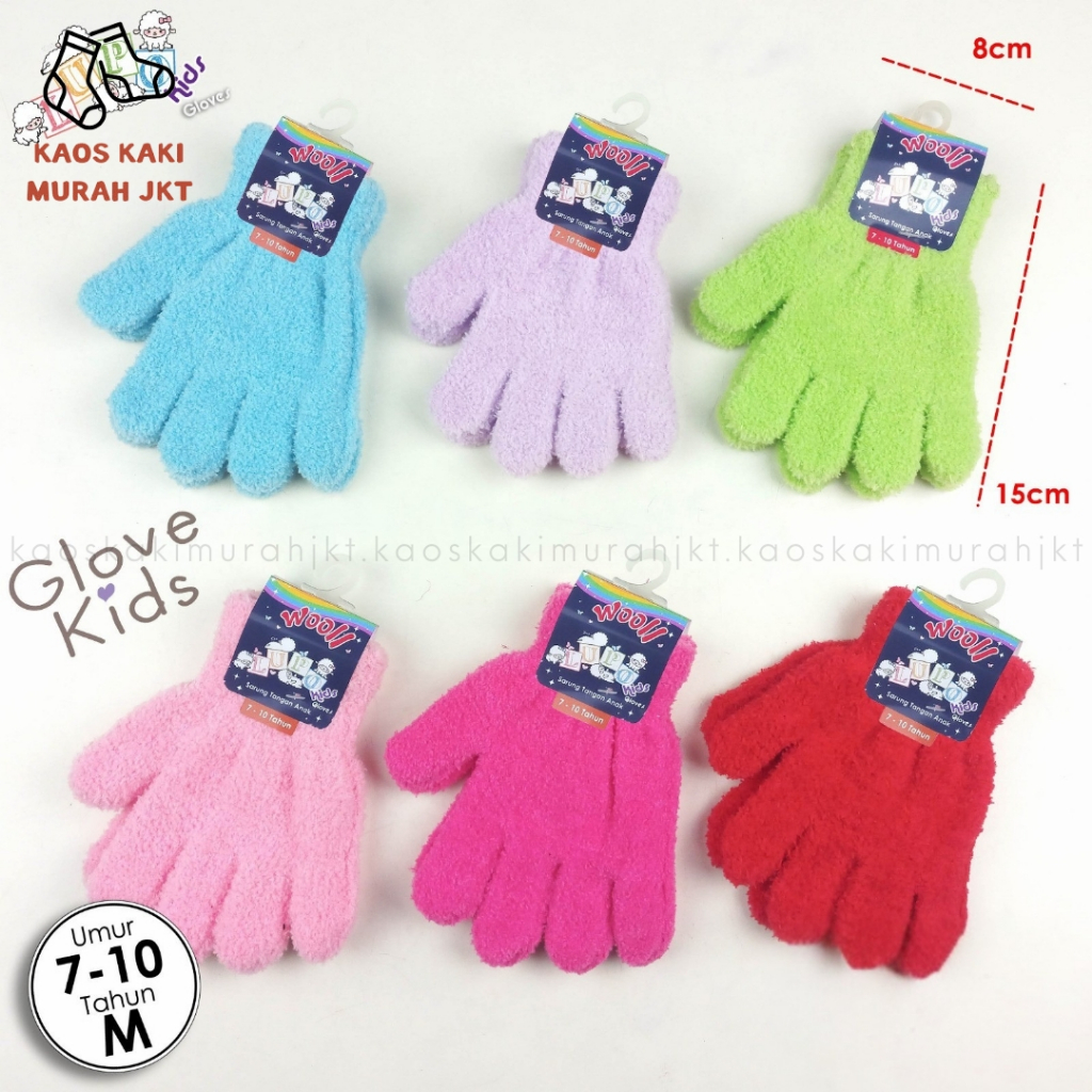 KAOSKAKIMURAHJKT - Sarung Tangan Bulu Anak Umur 6-10 Tahun