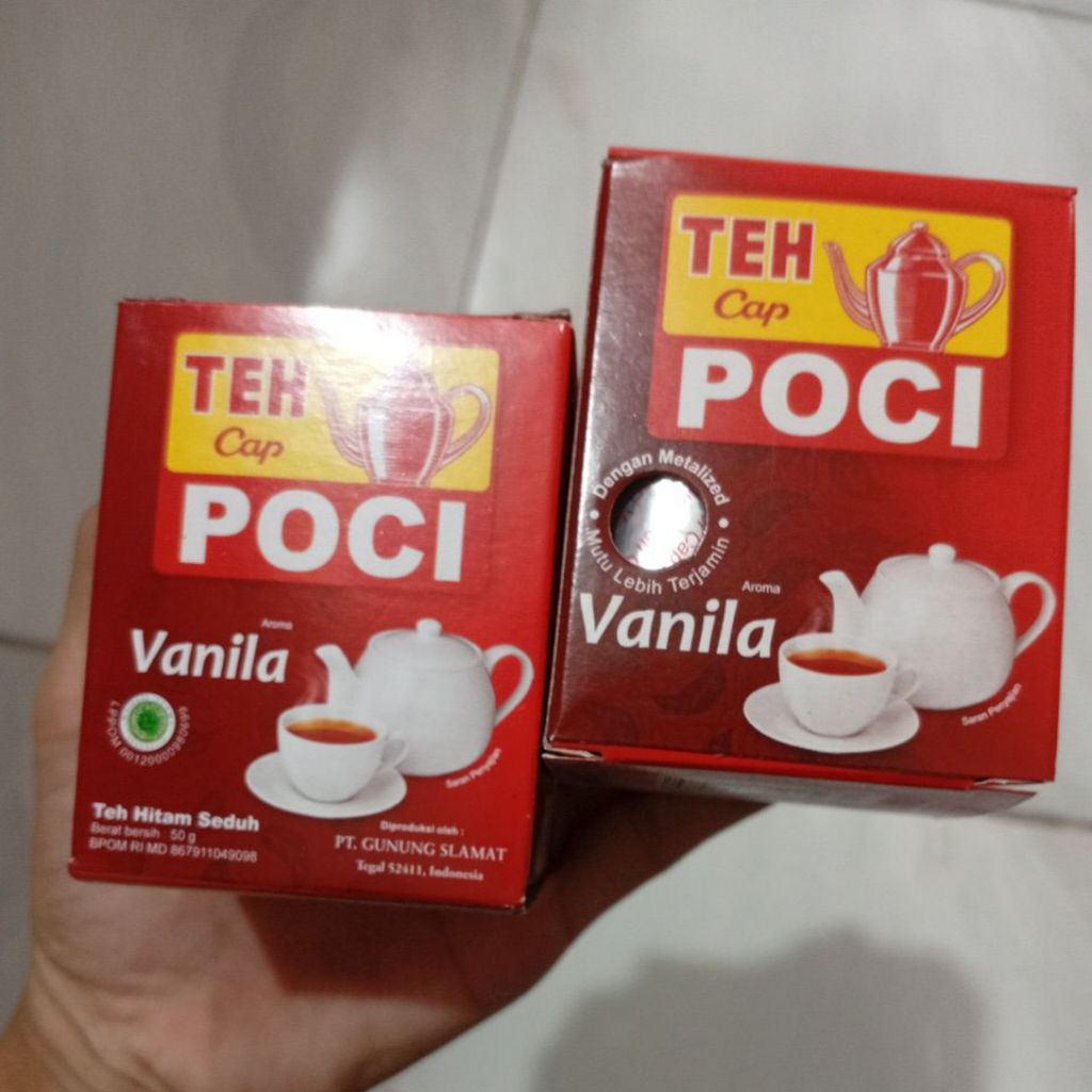 

Teh cap poci vanila teh hitam seduh 50g