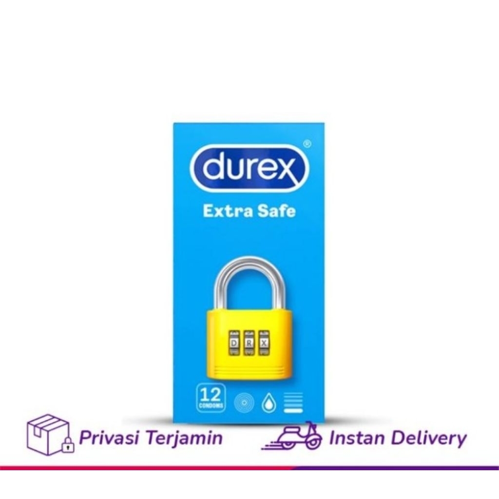 durex extra safe isi 12 kondom tebal aman