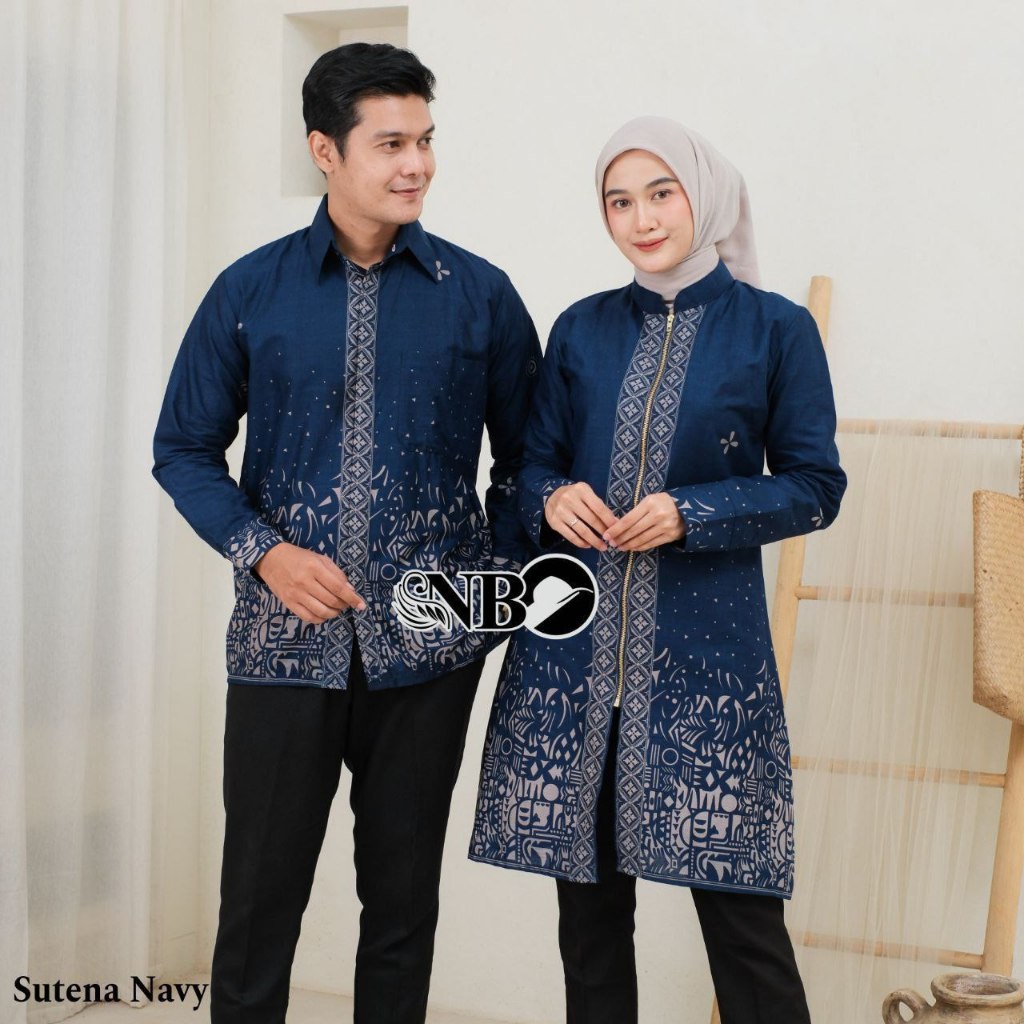 Batik Couple Kemeja Tunik Baju Batik Kantor Batik Atasan Pria Wanita Model Kekinian