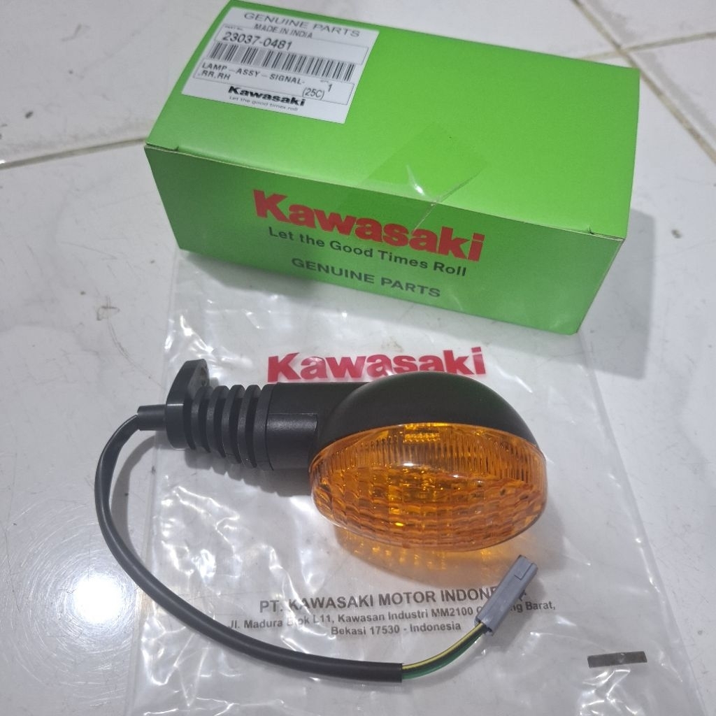lampu sen klx 150 depan belakang klx 150 original kawasaki / lumpu sen original klx standar / otomot
