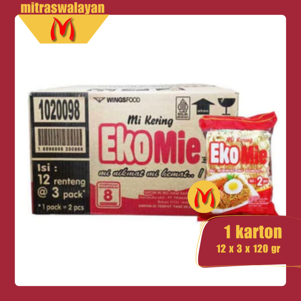 

Ekomie Renceng isi 3 Sachet 120 gr | KEMASAN KARTON