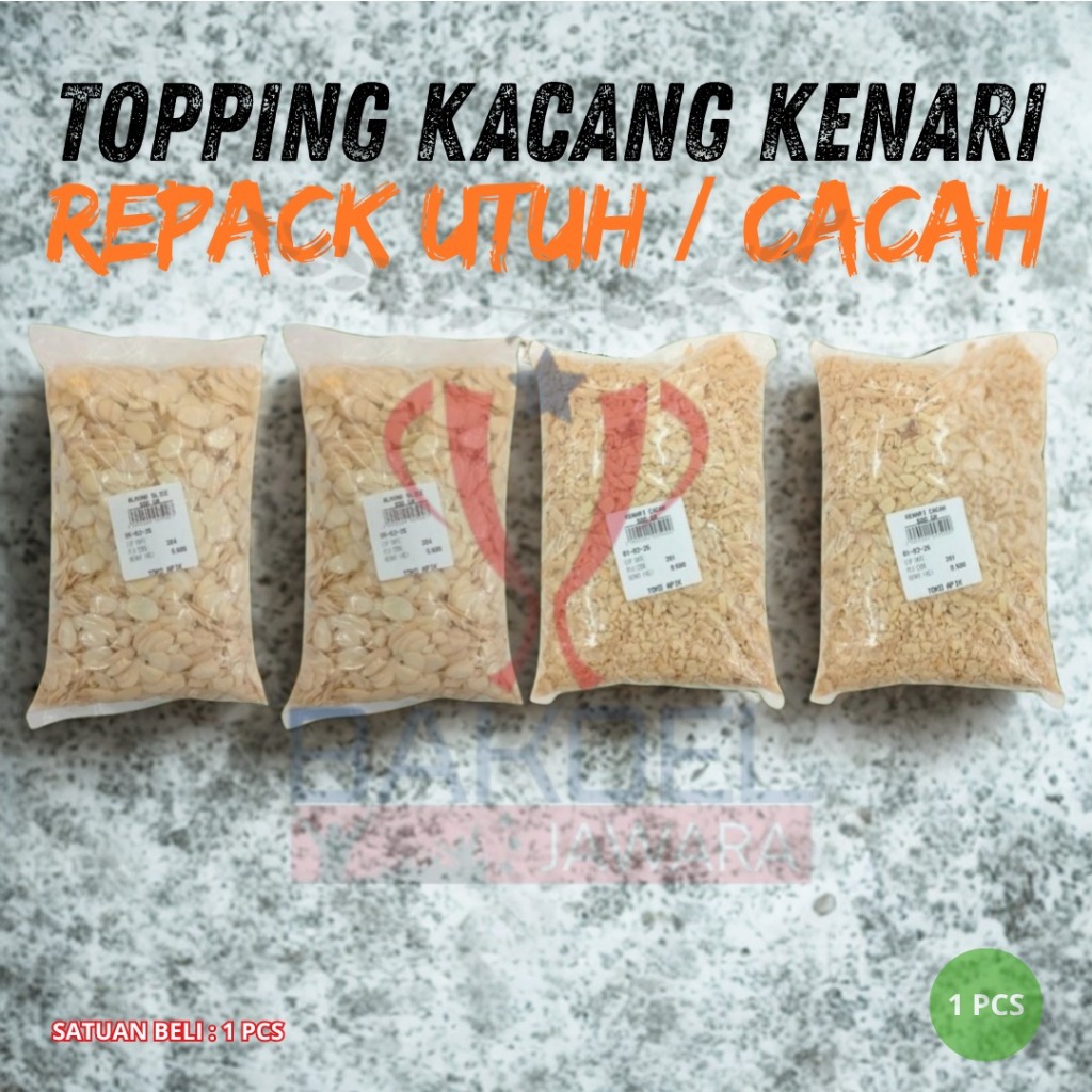 

REPACK KACANG KENARI UTUH 100g 250g 500g / CACAH TABURAN ROTI KUE DESSERT BAKERY 100 g 250 g 500 g