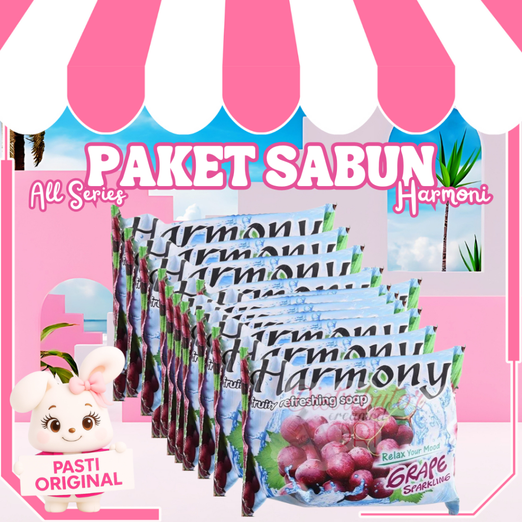[PAKET ISI 12] HARMONY Bundle Bundling Hemat LUSINAN SABUN MANDI BATANG 70gr AROMA BUAH BAR SOAP HAR