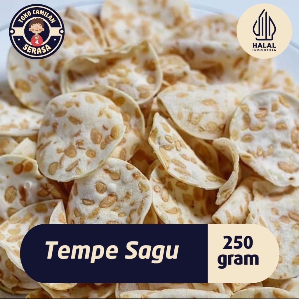 

Keripik Tempe Sagu Renyah Kiloan Kemasan 250 Gram Cemilan Gurih