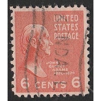 

A 10739 SATU BUAH PRANGKO AMERIKA NOMINAL 6 CENTS TEMA PRESIDEN JOHN QUINCY ADAMS DENGAN KONDISI SUDAH ADA CAP