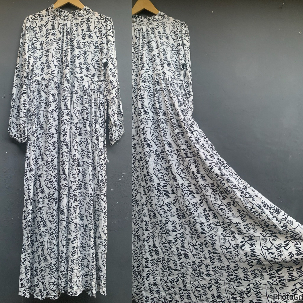 gamis rayon twill motif