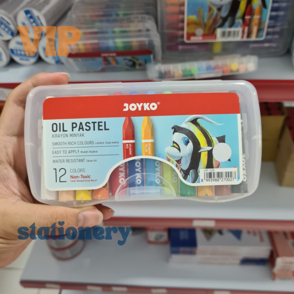 

CRAYON JOYKO ISI 12 WARNA / Crayon Joyko 12 Warna / Oil Pastel Op-12 S Colors Non Toxic /Krayon12