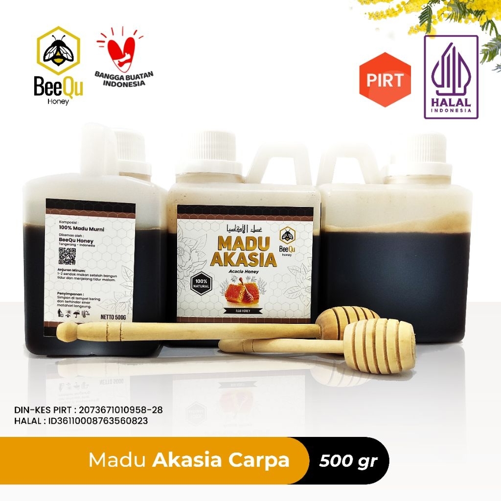 

Madu Hutan Akasia Carpa 500gr Asli Murni 100% Tanpa Campuran - BeeQu Honey