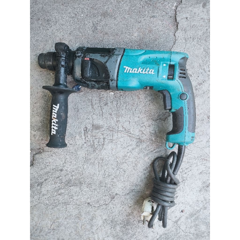 bor drill beton makita HR 2230  2 mode kondisi second normal jaya siap pakai kerja kelengkapan mesin