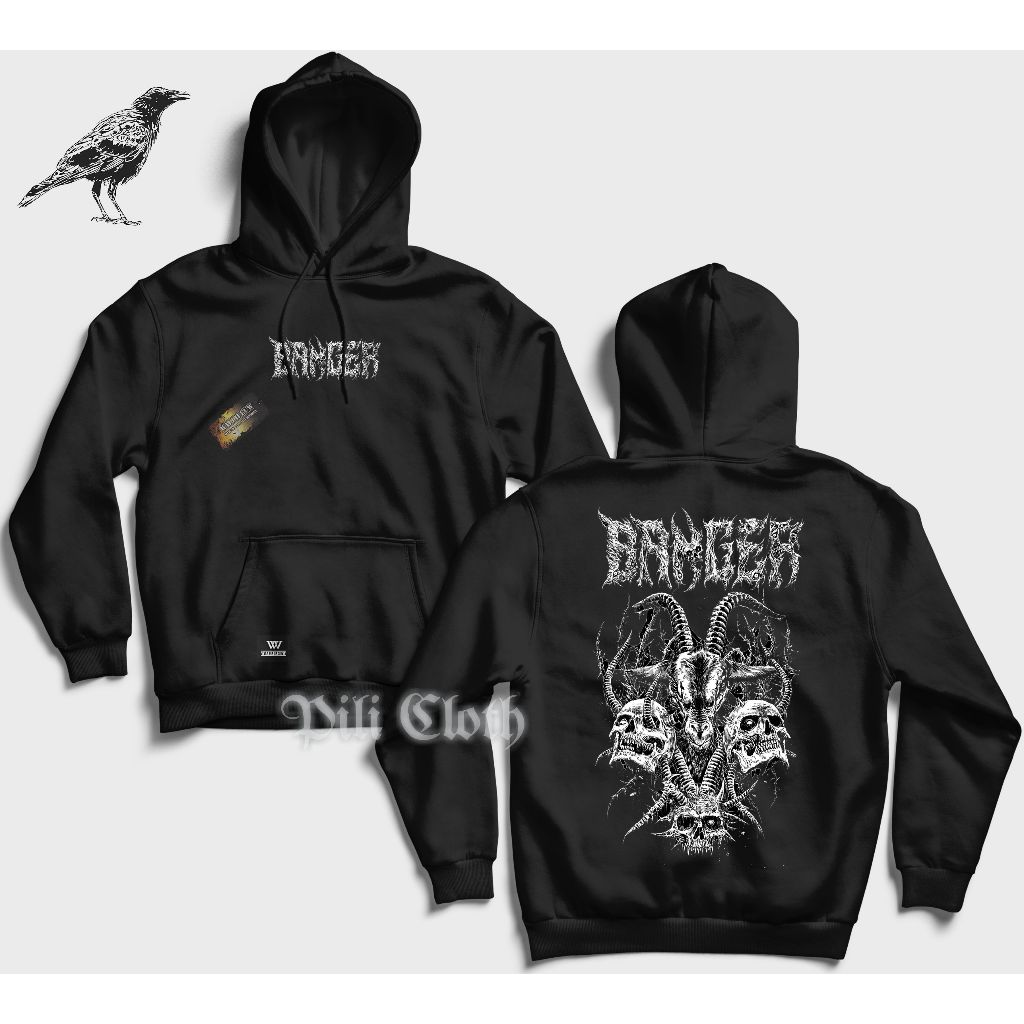 Hoodie Pria Distro Original 100% Bahan Tebal PILI Cloting Sweater Musik BANGER Unisex Cowok Cewek