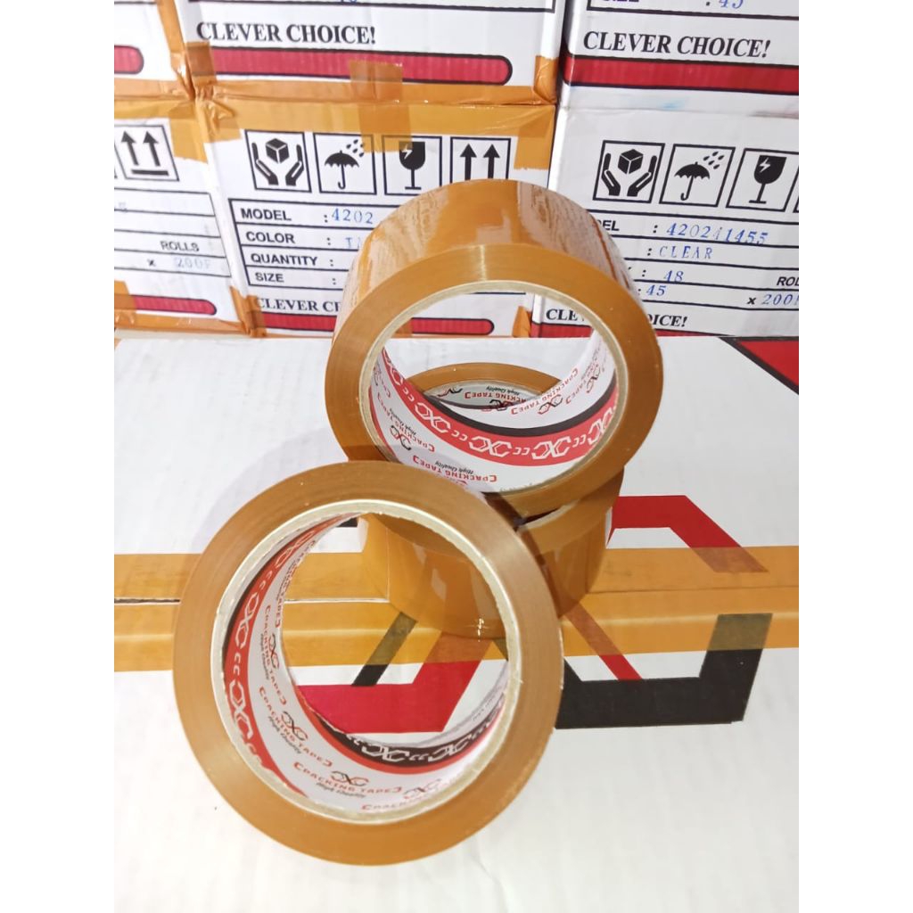 

lakban coklat 2" ( 48mm X 90 yard) & ( 45mm x 72 yard ) CC TAPE