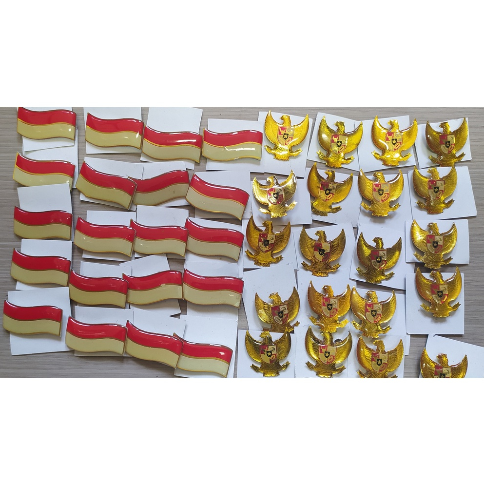 Pin bendera merah putih - pin garuda - bros bendera - pin peniti garuda - bros peniti bendera - pin 