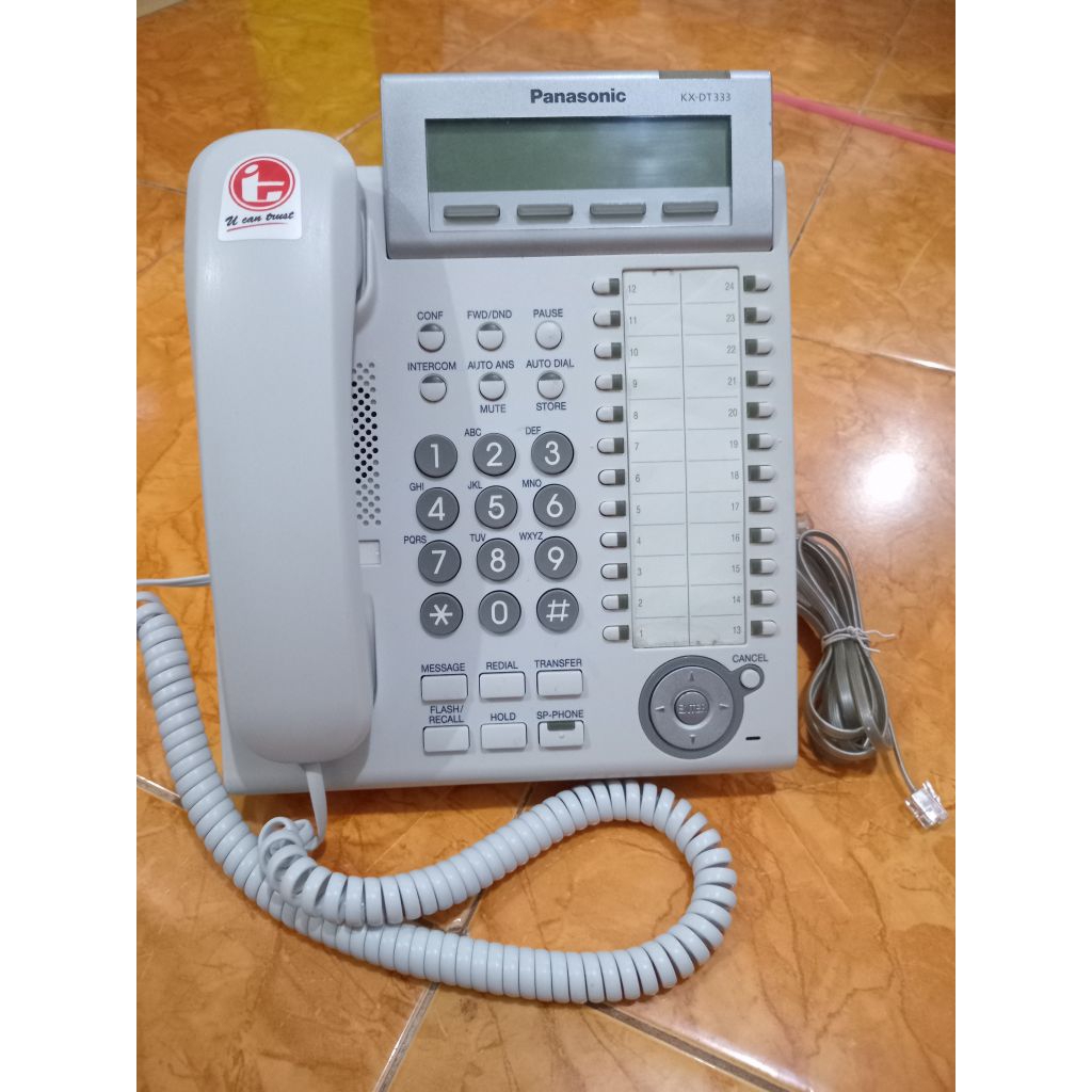 Telepon Panasonic KX DT333 putih second pakai Pabx
