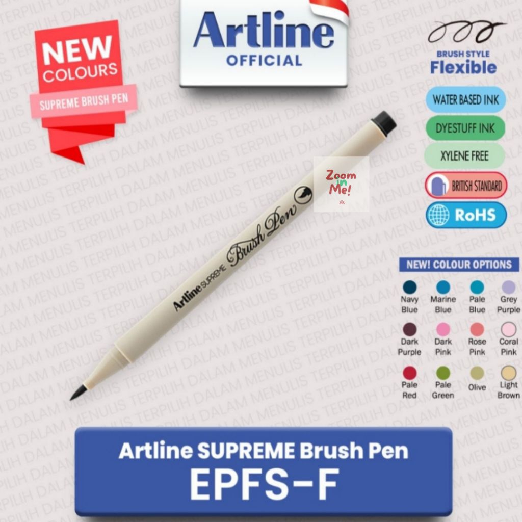 

ARTLINE New Colour EPFS-F Brush Pen Pena Kuas Warna Spidol Kaligrafi Brushpen Marker Lettering
