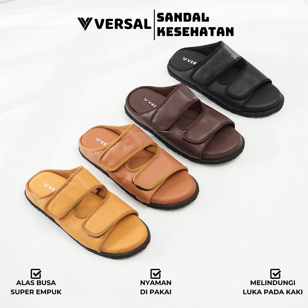 Versal • Sandal Kesehatan Diabetes Sandal Lansia Ringan Super Empuk Anti Slip - VR08