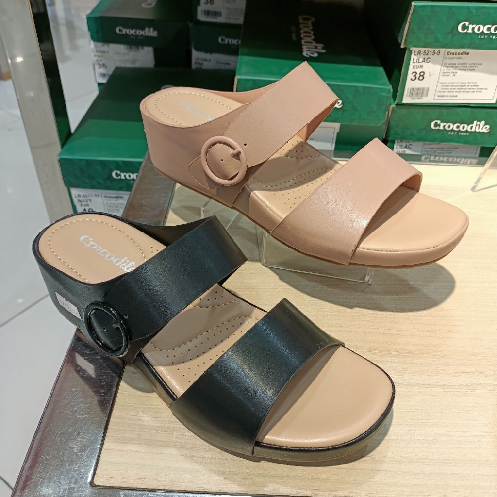 sandal wanita wedges 5cm CROCODILE original matahari