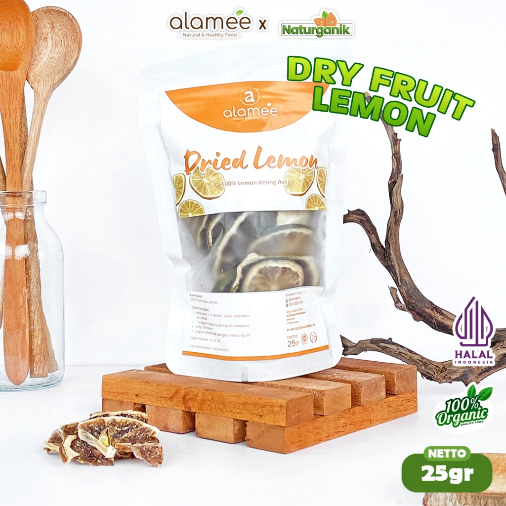 

ALAMEE Lemon Slice Tea Dried Kering Teh Herbal Iris Organik Minuman Herbal Premium 25gr Naturganik